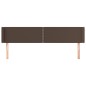Testiera ad Orecchio Marrone 203x16x78/88 cm in Similpelle