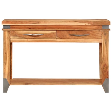 Tavolo Console 110x34x74 cm in Legno Massello di Acacia