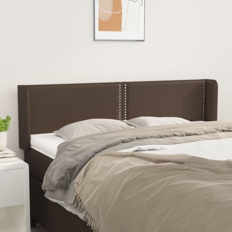 Testiera ad Orecchio Marrone 147x16x78/88 cm in Similpelle