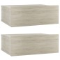 vidaXL Comodini Pensili 2pz Rovere Sonoma 40x30x15cm Legno Multistrato
