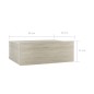 vidaXL Comodini Pensili 2pz Rovere Sonoma 40x30x15cm Legno Multistrato