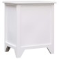 Comodino Bianco 38x28x45 cm in Legno di Paulownia Comodino Bianco 38x28x45 cm in Legno di Paulownia