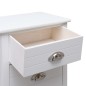 Comodino Bianco 38x28x45 cm in Legno di Paulownia Comodino Bianco 38x28x45 cm in Legno di Paulownia