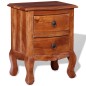 vidaXL Comodino con Cassetti in Legno Massello di Acacia vidaXL Comodino con Cassetti in Legno Massello di Acacia