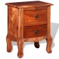 vidaXL Comodino con Cassetti in Legno Massello di Acacia vidaXL Comodino con Cassetti in Legno Massello di Acacia
