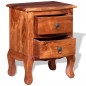 vidaXL Comodino con Cassetti in Legno Massello di Acacia vidaXL Comodino con Cassetti in Legno Massello di Acacia