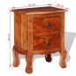 vidaXL Comodino con Cassetti in Legno Massello di Acacia vidaXL Comodino con Cassetti in Legno Massello di Acacia