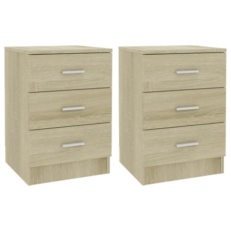 vidaXL Comodini 2 pz Rovere Sonoma 38x35x56 cm in Legno Multistrato