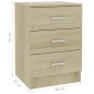 vidaXL Comodini 2 pz Rovere Sonoma 38x35x56 cm in Legno Multistrato vidaXL Comodini 2 pz Rovere Sonoma 38x35x56 cm in Legno Multistrato