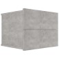 Comodino Grigio Cemento 40x30x30 cm in Truciolato Comodino Grigio Cemento 40x30x30 cm in Truciolato