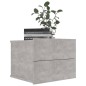 Comodino Grigio Cemento 40x30x30 cm in Truciolato Comodino Grigio Cemento 40x30x30 cm in Truciolato