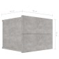 Comodino Grigio Cemento 40x30x30 cm in Truciolato Comodino Grigio Cemento 40x30x30 cm in Truciolato
