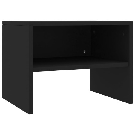 Comodino Nero 40x30x30 cm in Truciolato