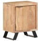 Comodino 40x30x50 cm in Legno Massello di Acacia con Bordi Vivi Comodino 40x30x50 cm in Legno Massello di Acacia con Bordi Vivi