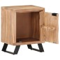 Comodino 40x30x50 cm in Legno Massello di Acacia con Bordi Vivi Comodino 40x30x50 cm in Legno Massello di Acacia con Bordi Vivi