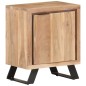 Comodino 40x30x50 cm in Legno Massello di Acacia con Bordi Vivi Comodino 40x30x50 cm in Legno Massello di Acacia con Bordi Vivi