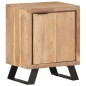 Comodino 40x30x50 cm in Legno Massello di Acacia con Bordi Vivi Comodino 40x30x50 cm in Legno Massello di Acacia con Bordi Vivi