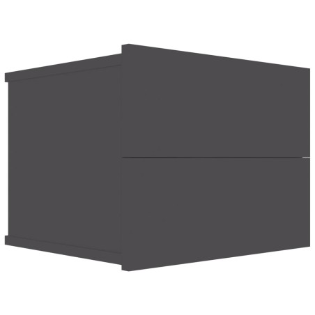 Comodino Grigio 40x30x30 cm in Truciolato