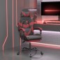 Sedia da Gaming con Poggiapiedi Nero e Rosso Vino in Similpelle Sedia da Gaming con Poggiapiedi Nero e Rosso Vino in Similpelle
