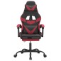 Sedia da Gaming con Poggiapiedi Nero e Rosso Vino in Similpelle Sedia da Gaming con Poggiapiedi Nero e Rosso Vino in Similpelle