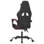 Sedia da Gaming con Poggiapiedi Nero e Rosso Vino in Similpelle Sedia da Gaming con Poggiapiedi Nero e Rosso Vino in Similpelle
