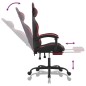 Sedia da Gaming con Poggiapiedi Nero e Rosso Vino in Similpelle Sedia da Gaming con Poggiapiedi Nero e Rosso Vino in Similpelle
