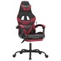Sedia da Gaming con Poggiapiedi Nero e Rosso Vino in Similpelle Sedia da Gaming con Poggiapiedi Nero e Rosso Vino in Similpelle