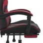 Sedia da Gaming con Poggiapiedi Nero e Rosso Vino in Similpelle Sedia da Gaming con Poggiapiedi Nero e Rosso Vino in Similpelle