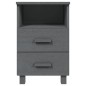Comodini HAMAR 2 pz Grigio Scuro 40x35x62 cm in Legno di Pino