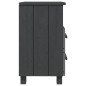 Comodini HAMAR 2 pz Grigio Scuro 40x35x62 cm in Legno di Pino