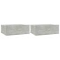 Comodini Pensili 2 pz Grigio Cemento 40x30x15 cm in Truciolato Comodini Pensili 2 pz Grigio Cemento 40x30x15 cm in Truciolato