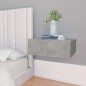 Comodino Pensile Grigio Cemento 40x30x15 cm Truciolato Comodino Pensile Grigio Cemento 40x30x15 cm Truciolato