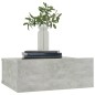 Comodino Pensile Grigio Cemento 40x30x15 cm Truciolato Comodino Pensile Grigio Cemento 40x30x15 cm Truciolato