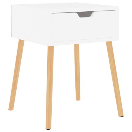 Comodino Bianco Lucido 40x40x56 cm in Truciolato
