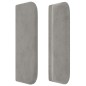 Testiera ad Orecchio Grigio Chiaro 183x16x78/88 cm in Velluto Testiera ad Orecchio Grigio Chiaro 183x16x78/88 cm in Velluto