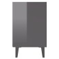 Comodini con Gambe in Metallo 2 pz Grigio Lucido 40x30x50 cm Comodini con Gambe in Metallo 2 pz Grigio Lucido 40x30x50 cm