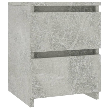 Comodino Grigio Cemento 30x30x40 cm in Truciolato