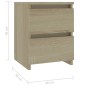 Comodino Rovere Sonoma 30x30x40 cm in Truciolato Comodino Rovere Sonoma 30x30x40 cm in Truciolato