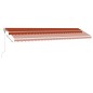 vidaXL Tenda da Sole Autoportante Automatica 600x300cm Arancio Marrone vidaXL Tenda da Sole Autoportante Automatica 600x300cm Arancio Marrone