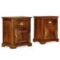 Comodini Set 2 pz 40x30x50 cm in Legno Massello di Sheesham Comodini Set 2 pz 40x30x50 cm in Legno Massello di Sheesham