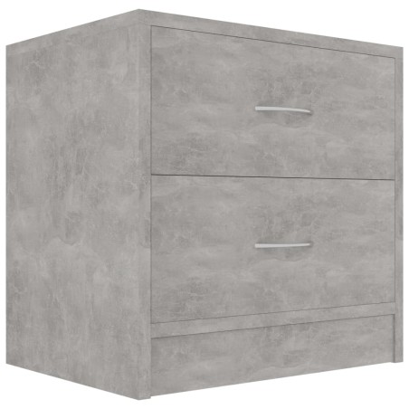 Comodino Grigio Calcestruzzo 40x30x40 cm in Truciolato