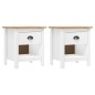 Comodini Hill 2 pz 46x35x49,5 cm Legno Massello di Pino Comodini Hill 2 pz 46x35x49,5 cm Legno Massello di Pino