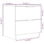 Comodini 2 pz Bianco Lucido in Legno Multistrato