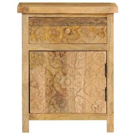 Comodino in Legno Massello di Mango 40x30x50 cm