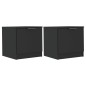Comodini 2 pz Neri 40x39x40 cm Comodini 2 pz Neri 40x39x40 cm