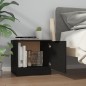 Comodini 2 pz Neri 40x39x40 cm Comodini 2 pz Neri 40x39x40 cm