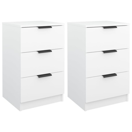 Comodini 2 pz Bianchi 40x36x65 cm