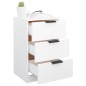 Comodini 2 pz Bianchi 40x36x65 cm Comodini 2 pz Bianchi 40x36x65 cm