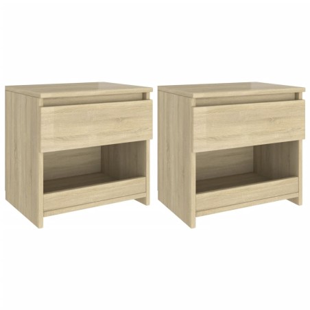 Comodini 2 pz Rovere Sonoma 40x30x39 cm in Truciolato