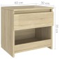 Comodino Rovere Sonoma 40x30x39 cm in Truciolato Comodino Rovere Sonoma 40x30x39 cm in Truciolato